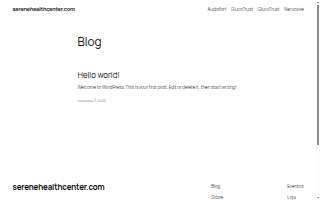 Serenity Health Center website