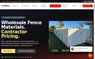 Top Fence Supply website