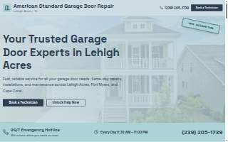 American Standard Garage Door Repair website