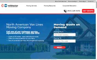 North American Moving Services of Leisure City website
