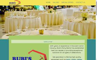 Rubi's Party Rental llc website