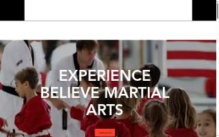 Believe Martial Arts website