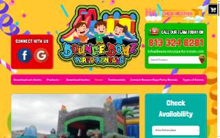 Bounce Boyz Party Rentals website