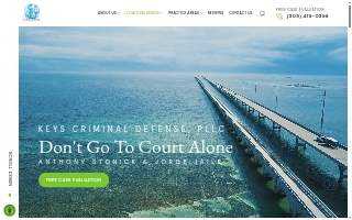 Keys Criminal Defense website