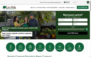 Live Oak Pest Control website