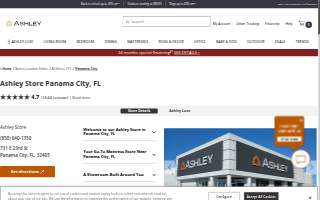 Ashley Store of Lynn Haven website