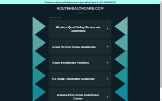 Acute Home Healthcare website