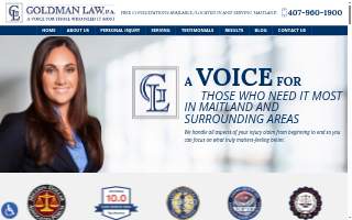Goldman Law, P.A. website