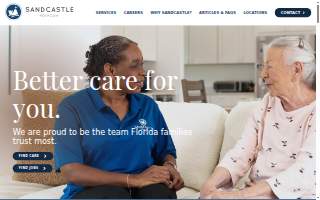Sandcastle Homecare website