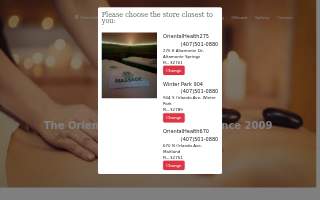 The Oriental Health Spa website