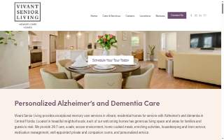 Vivant Senior Living, Memory Care Homes website