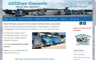All Keys Concrete website
