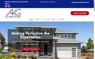 All Keys Glass Inc website