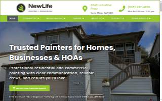 New Life Painting & Home Improvement website