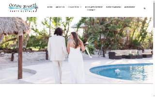 Ocean Breeze Party Rentals website