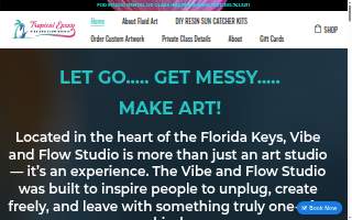 Tropical Epoxy Vibe and Flow Studio website