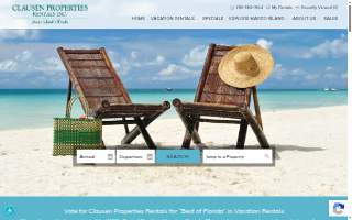 Clausen Properties Rentals website