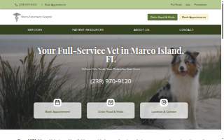 Marco Veterinary Hospital website