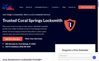 AAA Mega Locksmiths of Margate website