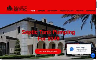 All City Septic website