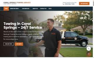 Cosmic Towing roadside assistance website