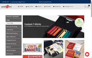 Splash on Print website