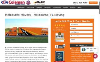Coleman American Moving Services, Inc. of Melbourne website