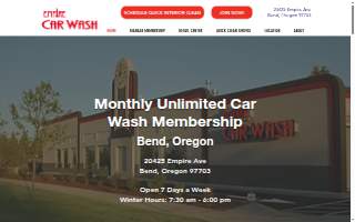 Empire Car Wash website