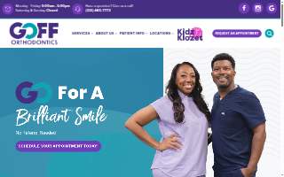 Goff Orthodontics website