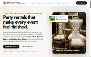 Hive party rentals website