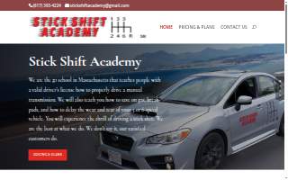 Stick Shift Driving Academy website
