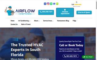 AirFlow Conditioning Services - Miami website