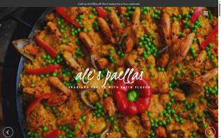 Ale's Paella Catering Miami website