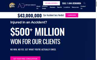 Amanda Demanda Injury Lawyers website