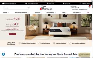 City Mattress website