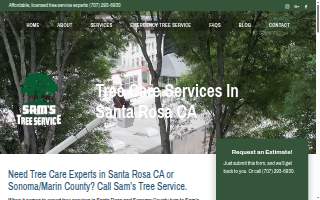 Sam's Tree Service website