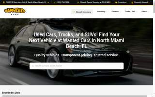 Wanted Cars of Miami Beach website