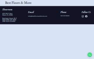 Best Floors and More website