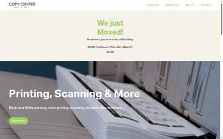 Copy Center Miami website
