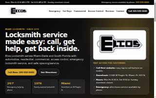 Elio's Locksmith Corp. website