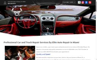 Elite Auto Repair website