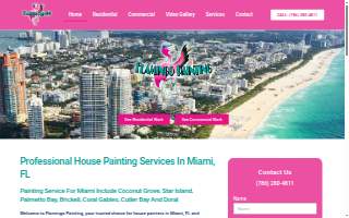 Flamingo Painting of Miami website