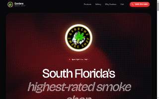 Gardens Smoke Shop website