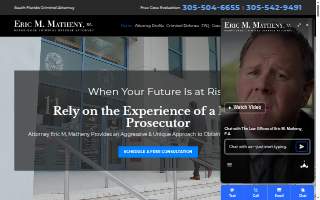 The Law Offices of Eric M. Matheny, P.A. website