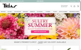 Trias Flowers & Gifts website