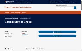 HCA Florida Miami Electrophysiology - Cardiovascular Group website