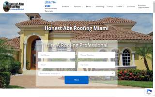 Honest Abe Roofing Miami website