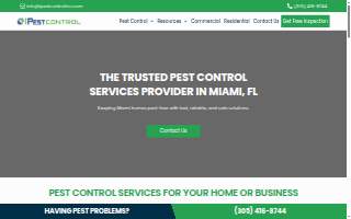 iPest Control Inc. - Pest Control in Miami FL and Broward FL website