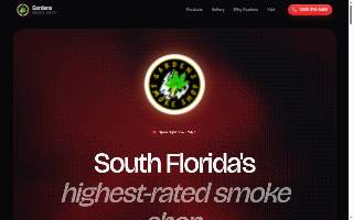 Gardens Smoke Shop website