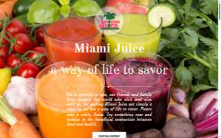 Miami Juice website